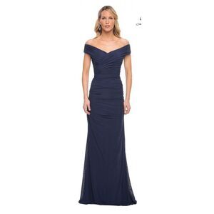 La FEMME 30363 Mother of the Bride Dress in Navy NWT Size 6